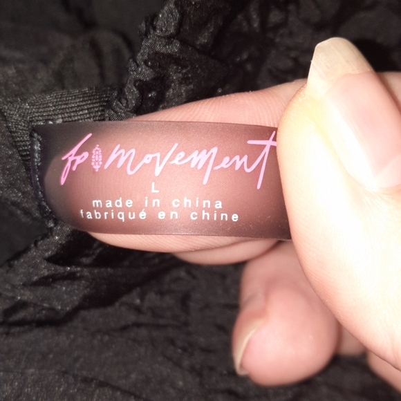 FP MOVEMENT "The Way Home" Running Shorts Black Silver Large 10 Sport Athlete - Picture 6 of 11